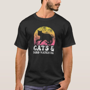 Cats & Bird Watching Vintage Retro Hobby T-Shirt