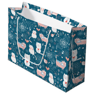 Cats, Birds & Hearts Gift Bag