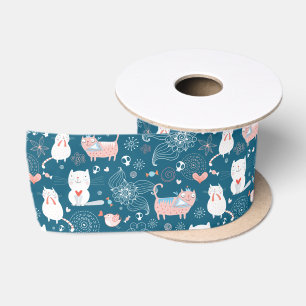 Cats, Birds & Hearts Ribbon