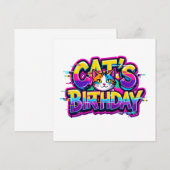 Cat's Birthday Rainbow Glitch (Front/Back)