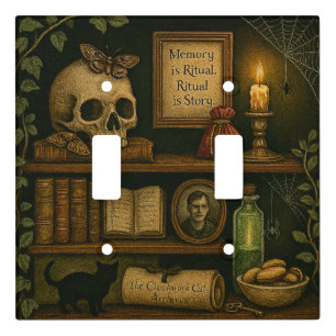 Cat's Bookcase Light Switch Cover