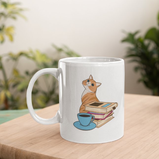 Cats, Books and Coffee Cute Mug (Creator Uploaded)
