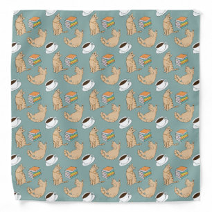 Cats Books And Coffee Time Bandana
