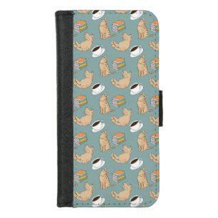 Cats Books And Coffee Time iPhone 8/7 Wallet Case