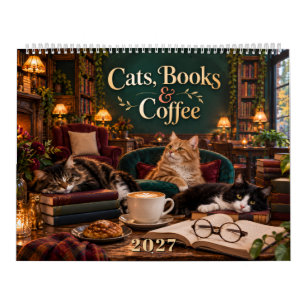 Cats Books & Coffee Cozy Reading Calendar