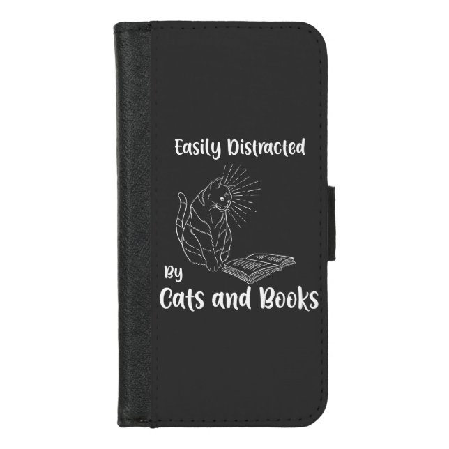 Cats Books House Cat Gift iPhone Wallet Case (Front)