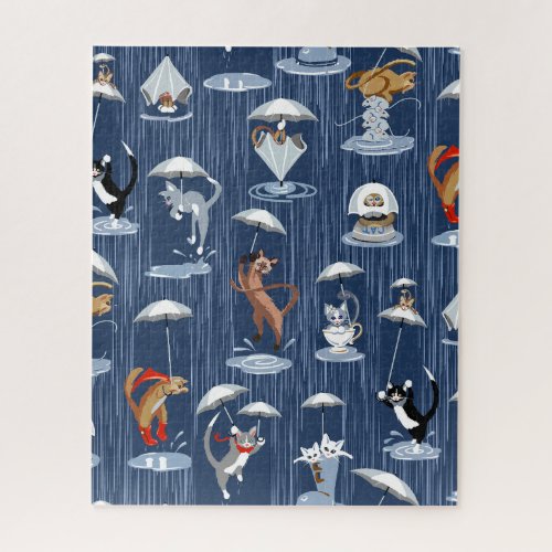 Cats Braving the Rain Jigsaw Puzzle