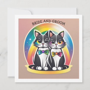 Cats BRIDE AND GROOM Invitation