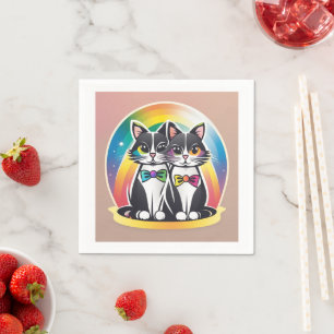 Cats  BRIDE AND GROOM   Napkins