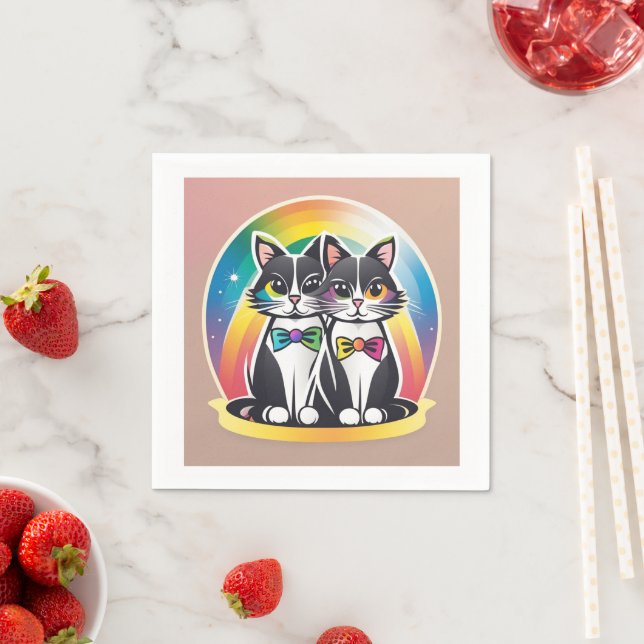 Cats  BRIDE AND GROOM   Napkins (Insitu)