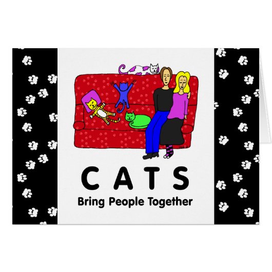 Cats Bring People Together Cards (Front Horizontal)