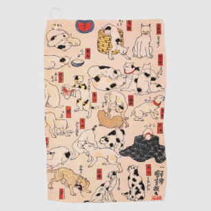 Cats by Utagawa Kuniyoshi Golf Towel