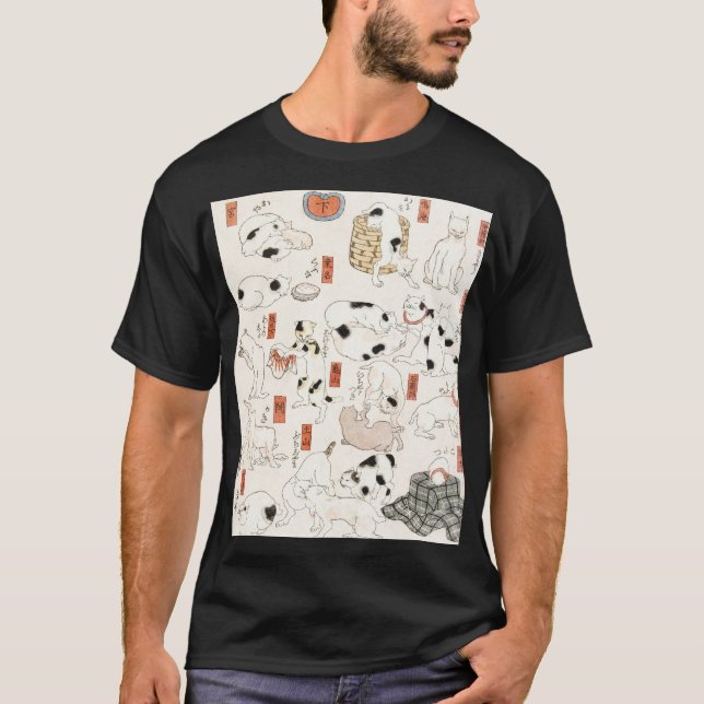Cats by Utagawa Kuniyoshi T-Shirt (Front)