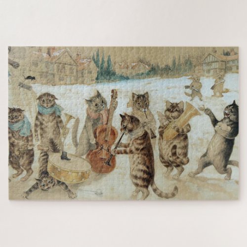 Cats Carol Singing by Louis Wain  Jigsaw Puzzle