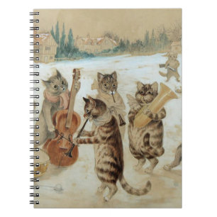 Cats Carol Singing by Louis Wain Notebook