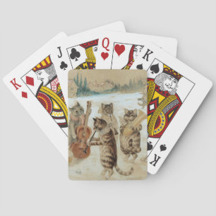 Cats Carol Singing by Louis Wain    Poker Cards