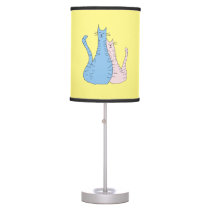 Cats Cartoon Yellow Baby Nursery  Table Lamp