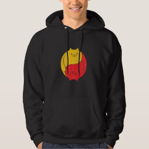 Cats Cat Funny Cute Hilarious Yin Yang Chubby Hoodie