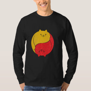 Cats Cat Funny Cute Hilarious Yin Yang Chubby T-Shirt