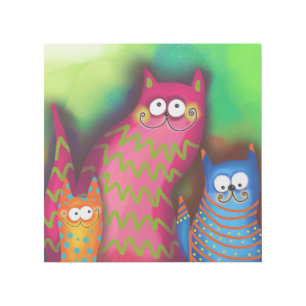 CATS CAT WHIMSICAL ART GALLERY WRAP 12X12