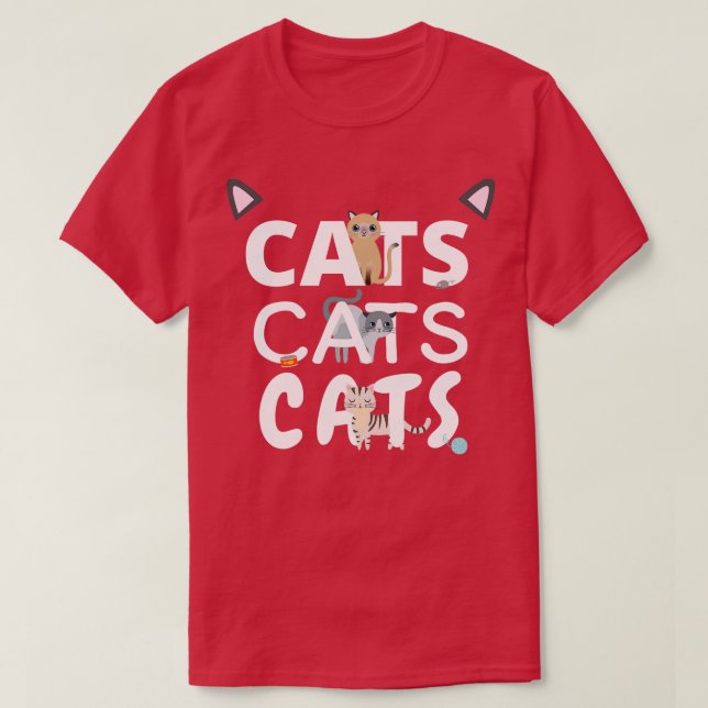 Cats Cats Cats 5  T-Shirt (Design Front)