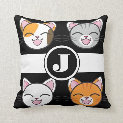 Cats, Cats &amp; Cats Reversible Throw Pillow