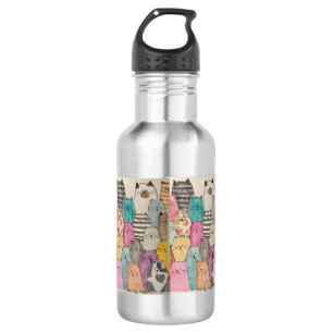 Cats! Cats! Cats! Stainless Steel Water Bottle