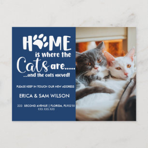 Cats Change of address we have moved house Announcement Postcard