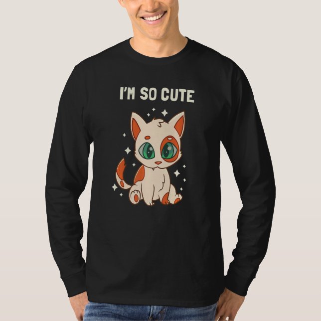 Cats Children Green Eyes Cute Kitten Premium T-Shirt (Front)