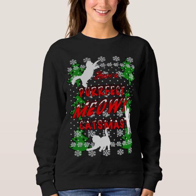 Cats, Christmas Cat, Cat Christmas, Cat Christmas  Sweatshirt (Front)