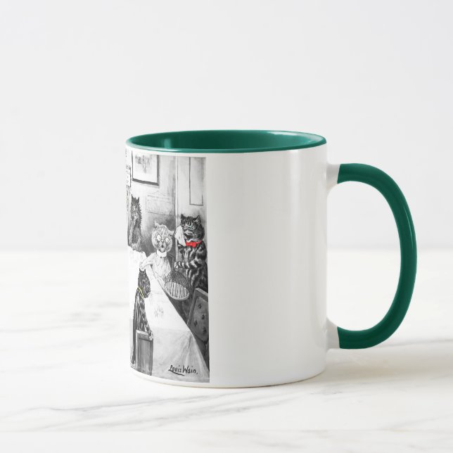 Cats Christmas Catastrophe by Louis Wain Mug (Right)