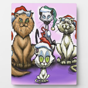 Cats Christmas Hats Plaque
