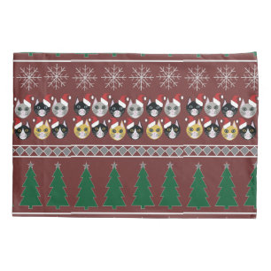 Cats Christmas Pillow Case