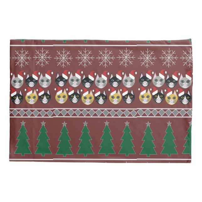 Cats Christmas  Pillow Case (Back)