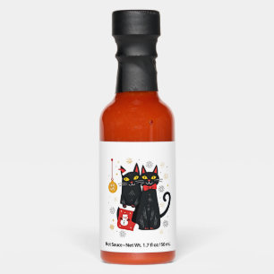 Cats Christmas Retro 50s 60s Xmas (2) Hot Sauces