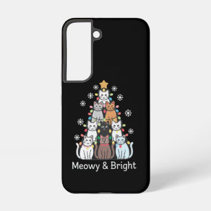Cats Christmas Tree Meowy Bright Cute Xmas Samsung Galaxy S22 Case
