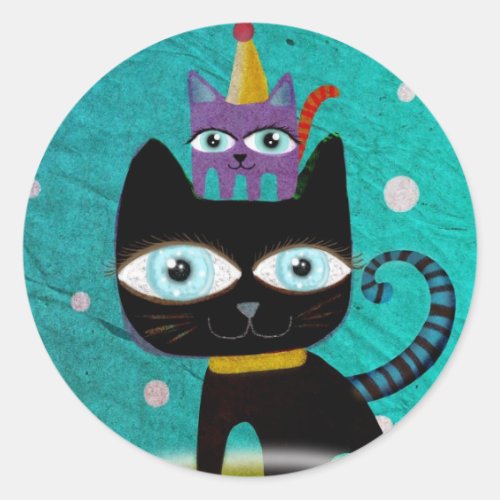 Cats Classic Round Sticker