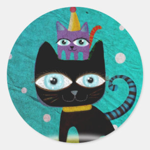 Cats Classic Round Sticker