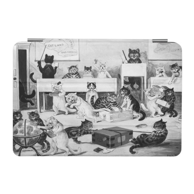 Cats Classroom Discipline, Louis Wain iPad Mini Cover (Horizontal)