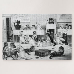 Cats Classroom Discipline, Louis Wain Jigsaw Puzzle