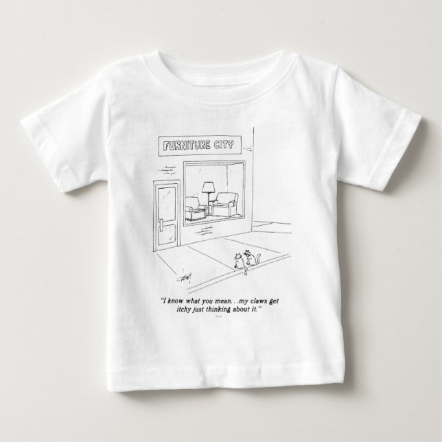 Cats Clawing Furniture Baby T-Shirt (Front)
