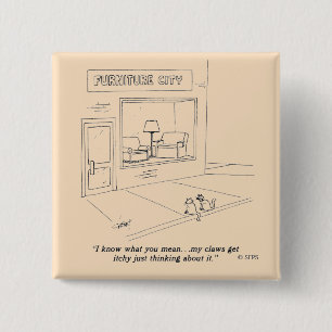 Cats Clawing Furniture Button