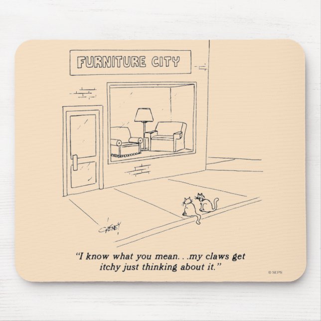 Cats Clawing Furniture Mouse Pad (Front)