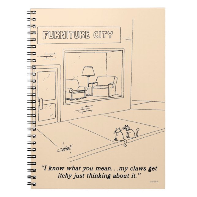 Cats Clawing Furniture Notebook (Front)