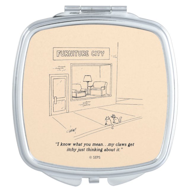 Cats Clawing Furniture Vanity Mirror (Front)