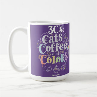 Cats Coffee and Colors Mug