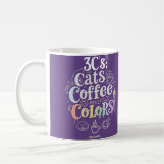 Cats Coffee and Colors Mug