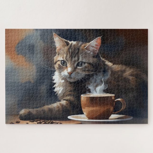  Cat's Coffee Corner Jigsaw Puzzle (Horizontal)