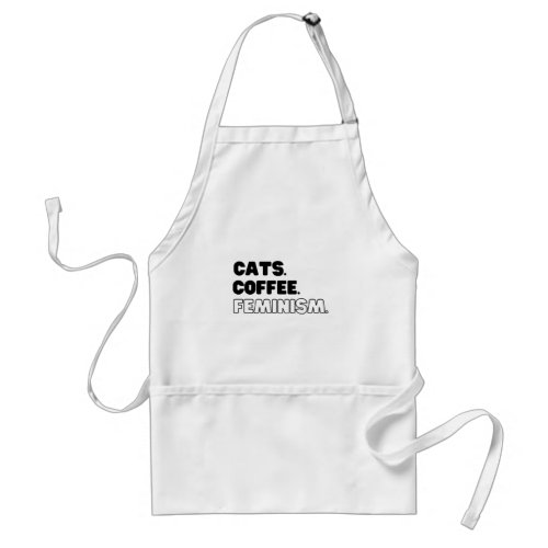Cats Coffee Feminism Adult Apron