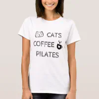 Pilates Cat T-Shirt, Zazzle